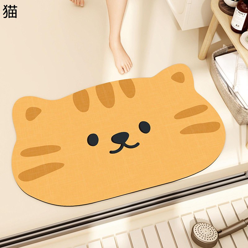 樂天商城 - バスマット 足拭きマット 玄関マット 瞬間吸収 動物柄 かわいい 速乾性 高い吸水力 フロアカーペット 足ふきマット 洗濯可 滑り止め 防臭防カビ 玄関 浴室 洗面台 廊下