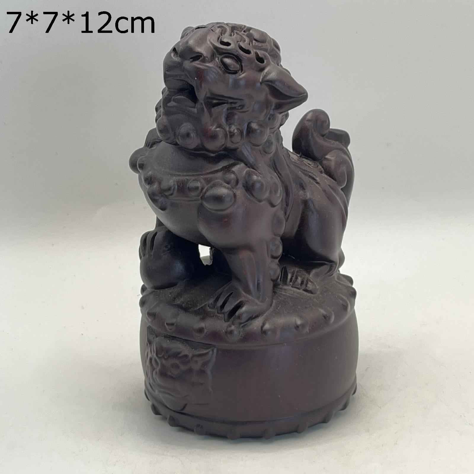 置き物 獅子 ライオン 彫刻 木像 木製フィギュア 木彫り 開運グッズ 風水グッズ 金運アップ 開運 お守り 招財 風水 縁起物 デスクの飾り 風水 工芸品 装飾品 マスコット 贈り物 風水アイテム オフィス