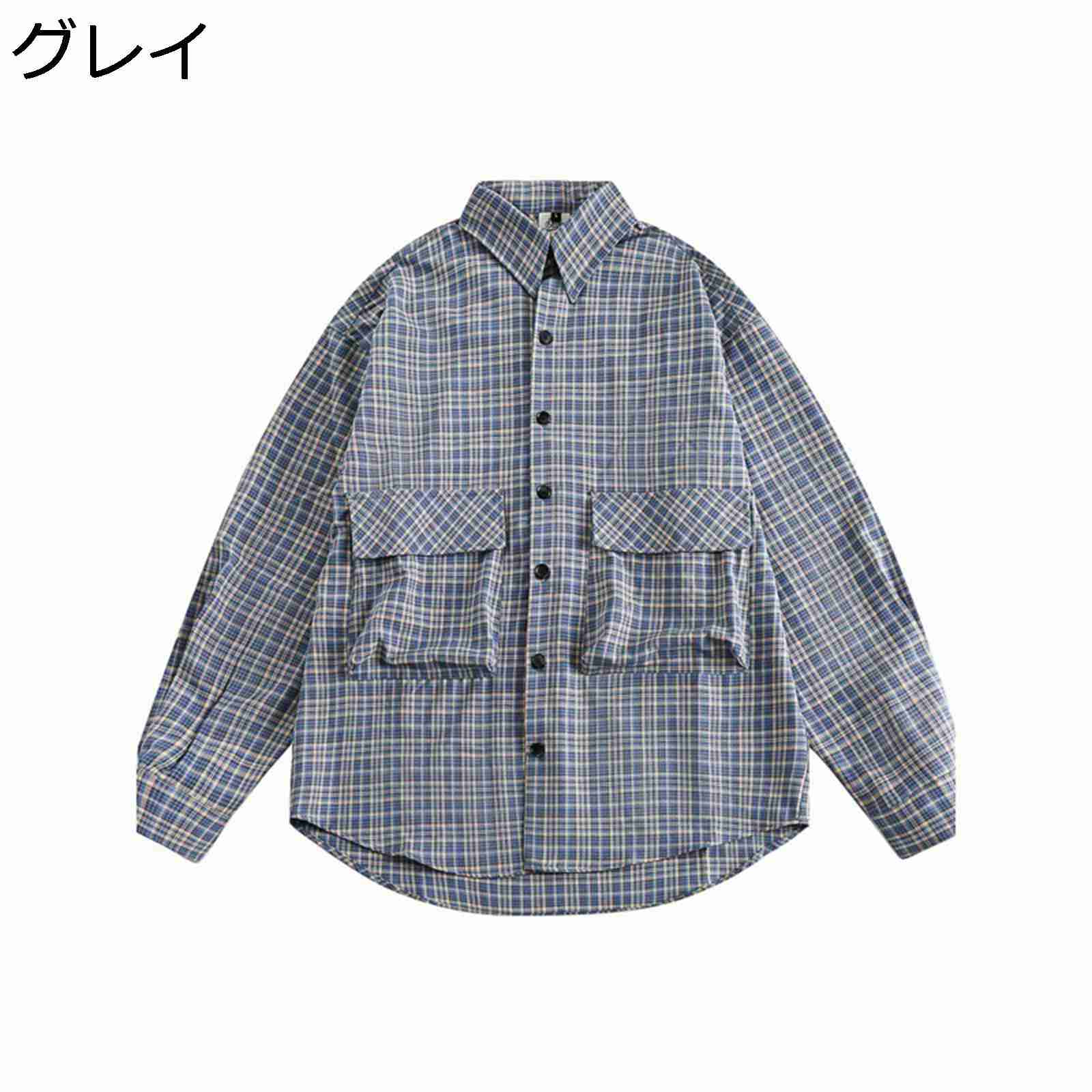 樂天商城 - メンズ チェックシャツ 長袖 タータンチェック グレンチェック 2ポケット カジュアルシャツ 折り襟 ジャケットシャツ ワークシャツ アウター トップス ジャケット コート ヴィンテージ調 春