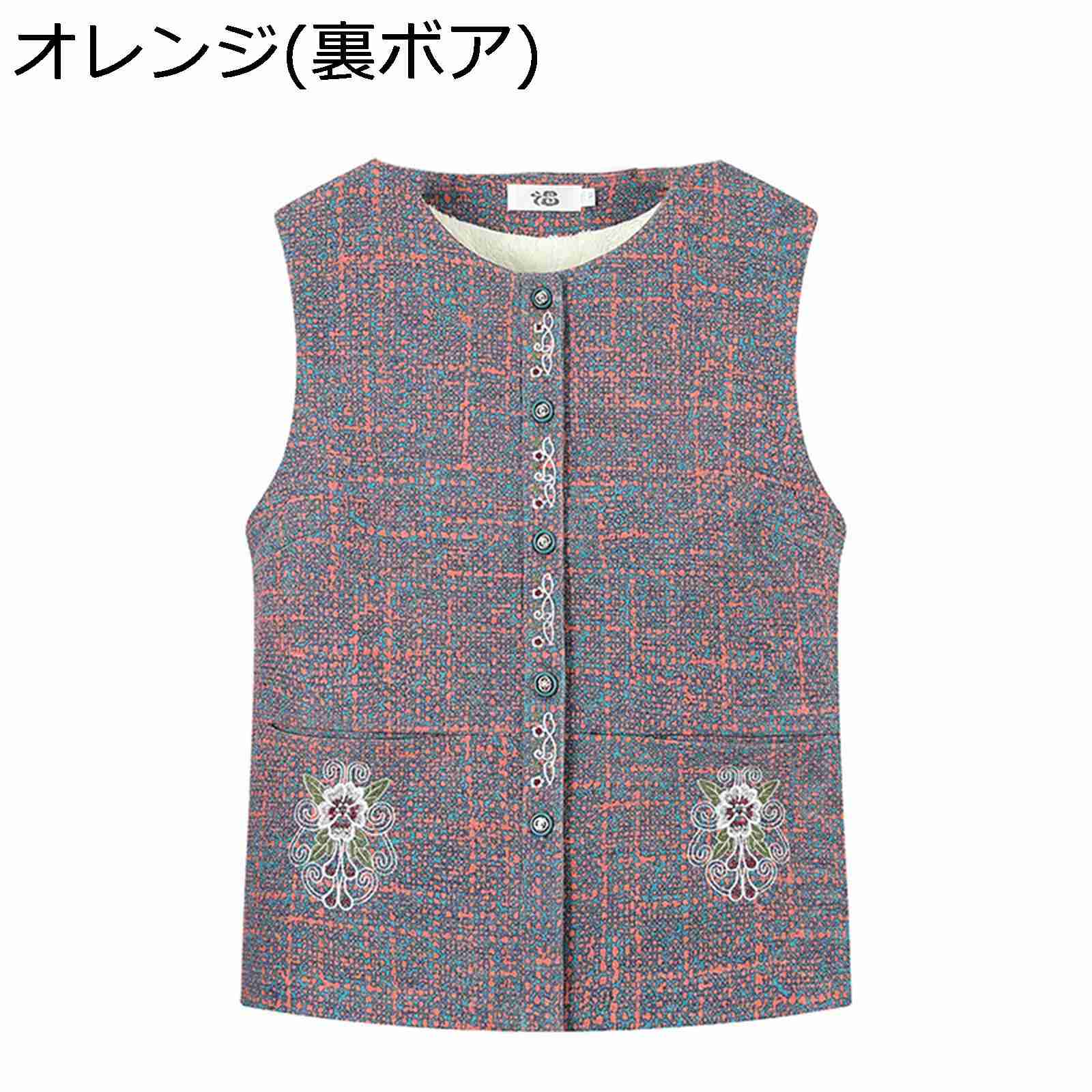 樂天商城 - 無袖ジャケット 開襟 春秋服 母へ シニア 高齢者 ノースリーブ チョッキ ベスト 刺繍 丸首 アウター おしゃれ ファッション 婦人服 オシャレ 重ね着 体型カバー 40代~80代