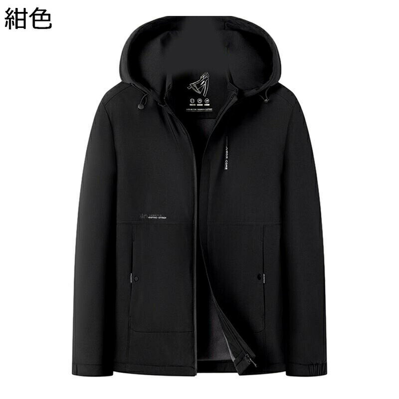 樂天商城 - フォード付き ジャケット メンズ アウター ブルゾン 裏起毛 長袖 ジップアップ スプリング 秋服 暖かい 厚さ 高齢者 ビジネスオ コンフォート ゆったり 着回し メンズファッション 通勤 日常着用