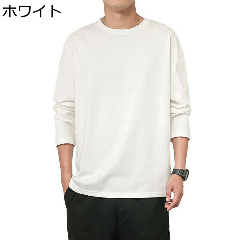 Parka - トレーナー プルオーバー メンズ tシャツ パーカー 長袖 春秋 ソリッドカラー 大きいサイズ カジュアル 韓国風 ゆったり ベーシック 上着 ファッション シンプル 体型カバー 普段着 お出掛け 通学 通勤