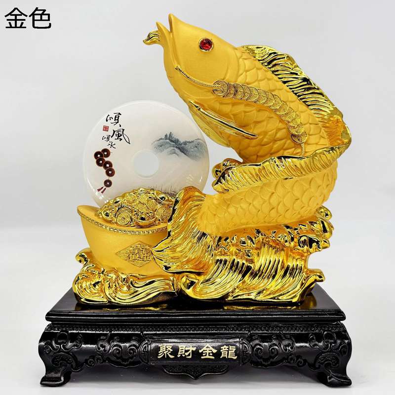 オブジェ 金魚 開運グッズ 金竜魚 ゴージャス金魚 きんぎょ キンギョ ゴールド 置物 ポリレジン 面白グッズ インテリア雑貨 置き物 開..