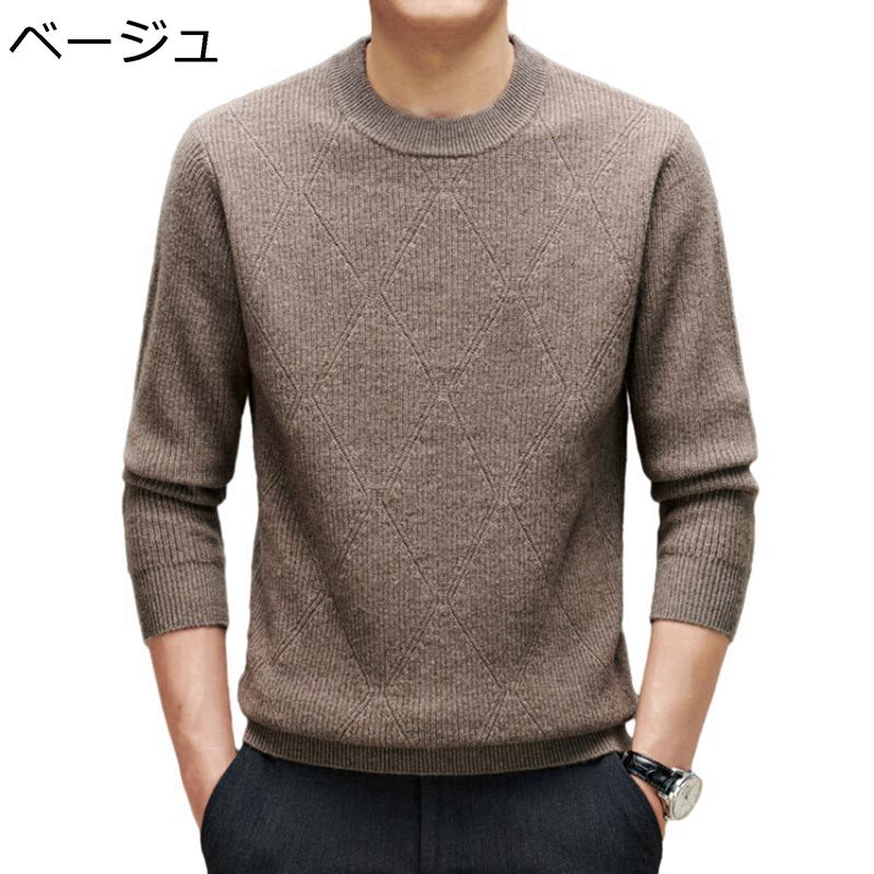 樂天商城 - メンズ セーター 秋服 冬服 ニットセーター 長袖 クルーネック 耐摩耗 保温 防寒着 耐久性 通気性 大きいサイズ カジュアル スリムフィット ビジネス 通勤 トップス ニット 春秋冬 無地 大人