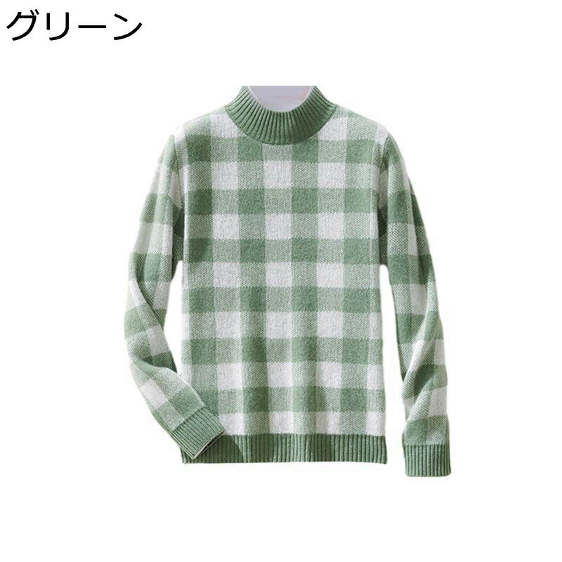 樂天商城 - チェック柄 ニットセーター 長袖 メンズ レディース 厚手 暖かい 防風防寒 ファッション あったか 大きいサイズ カジュアル 通気性学院風 青年 秋服 冬服 散歩 スクール 旅行 普段着 通勤 通学