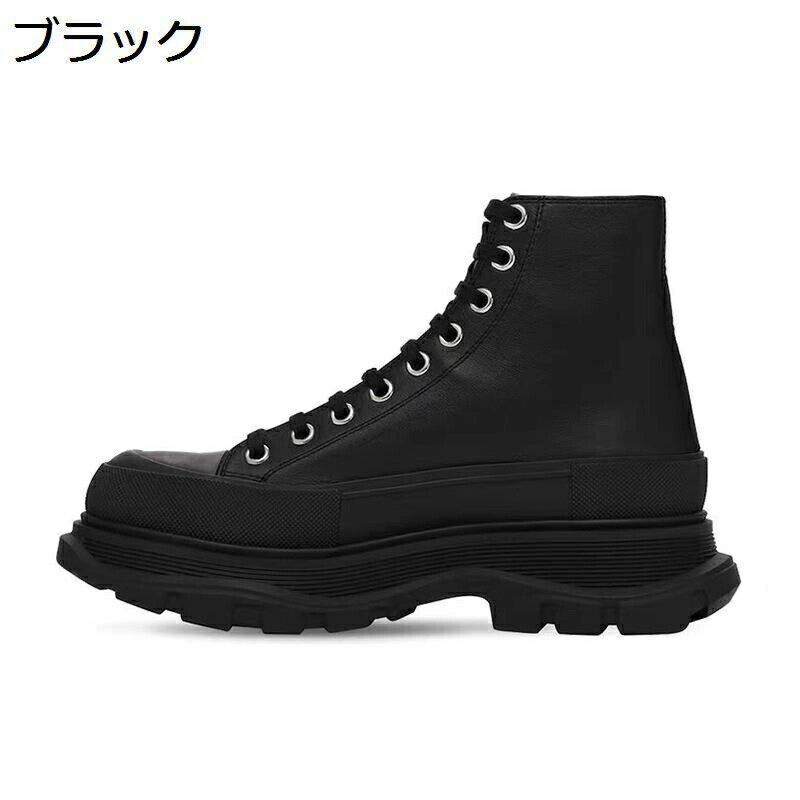 ショートブーツ 厚底 メンズ レザー ワークブーツ レースアップ 秋冬 防水 ハイカット 短靴 暖か 保温 プレーントゥ 柔らか ゴム底 歩きやすい トレンド トラベル 旅行用 デイリー カジュアル