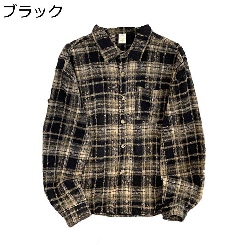 樂天商城 - チェックシャツ 長袖 シャツジャケット カジュアル 開襟シャツ アメカジ ブラウス 春服 ボタンダウン M-3XL 耐摩耗 形態安定 透湿 通気 オーバーサイズ ゆる ヴィンテージ お洒落 男女兼用 春夏秋服