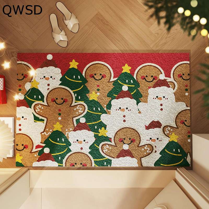 玄関マット 泥落としマット クリスマス オーナメント ドアマット かわいい 室内・...