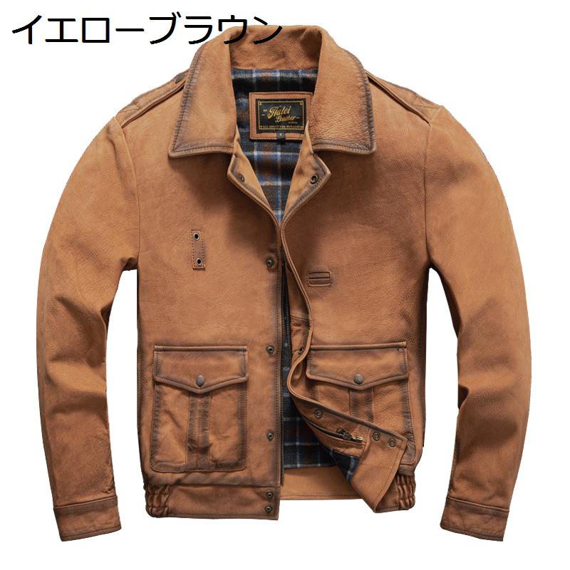 樂天商城 - ライダースジャケット メンズ 本革 フライトジャケット 長袖 スナップボタン 革コート ゆったり シングル 無地 ビンテージ パンク風 バイク系 おしゃれ 軽量 おしゃれ 紳士服 秋冬服 ビッグサイズ