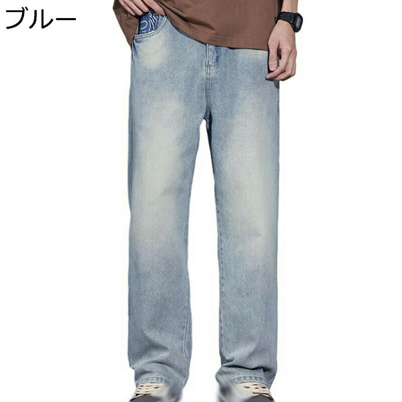 ヴィンテージ デニムパンツ メンズ ジーンズ 大きいサイズ ストレート シンプル 春...
