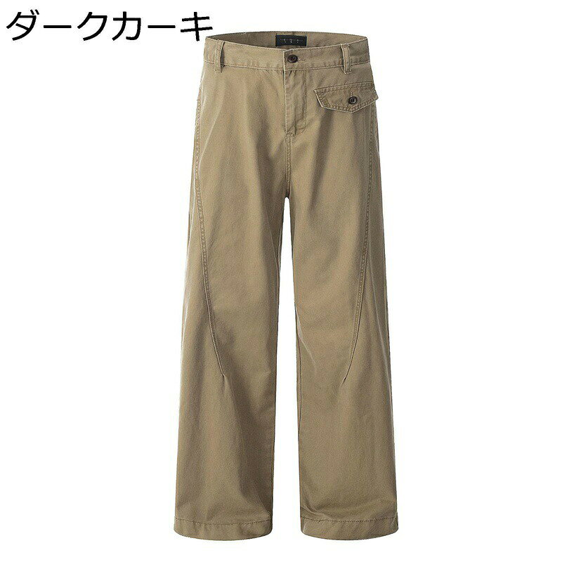 秋冬 大きいサイズ カーゴパンツ メンズ ワイドパンツ ブーツカット ルーズ バギー...