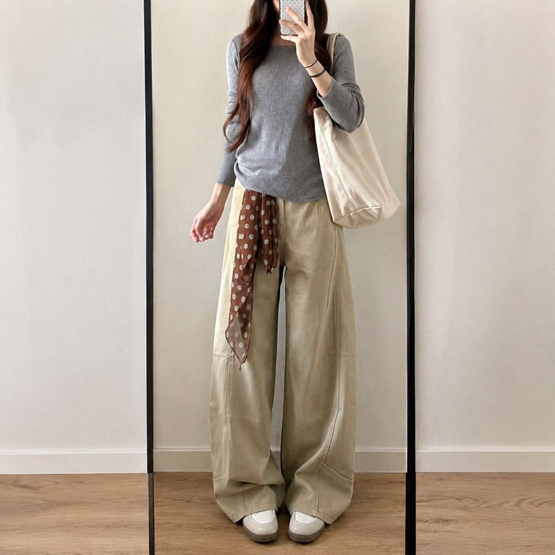 カーブパンツ レディース ワイドパンツ デニム バギー ルーズ ジーンズ ジーパン ...