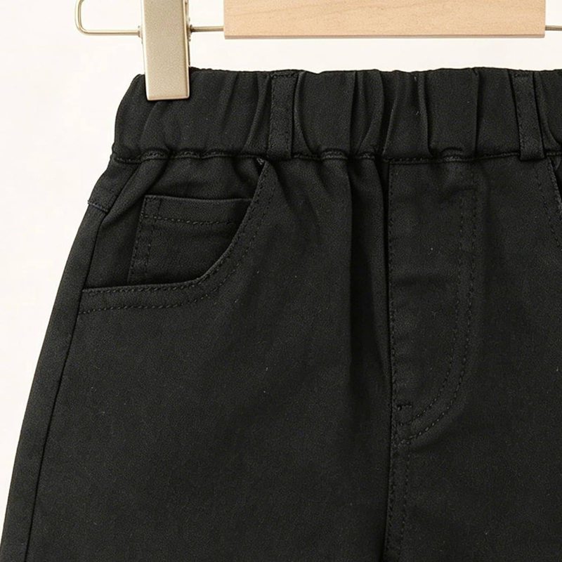 マルヤ物流サービスのハーフパンツ キッズ ウエストゴム仕様 ゆったり 着痩せ 子供服 ショートパンツ 男の子 女の子 5分丈 カジュアル ジュニア ボトムス 短パン 夏物 普段着｜アングル3