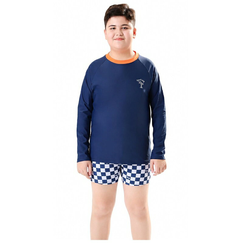 男の子 水着 ラッシュガード 上下セット 体型カバー ゆったりサイズ ジュニア 長袖...