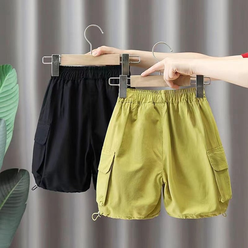 キッズハーフパンツ ゆったり ショートパンツ 体型カバー 通学 ジュニア カジュア...