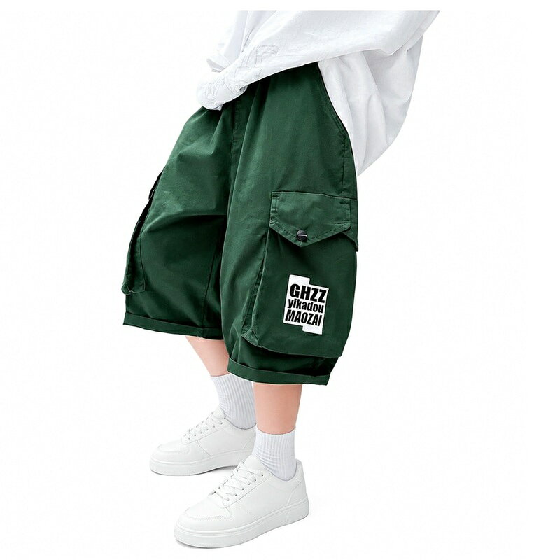 ハーフパンツ キッズ 男の子 ゆったり カーゴパンツ 5分丈 子供服 ショート 半ズボ...