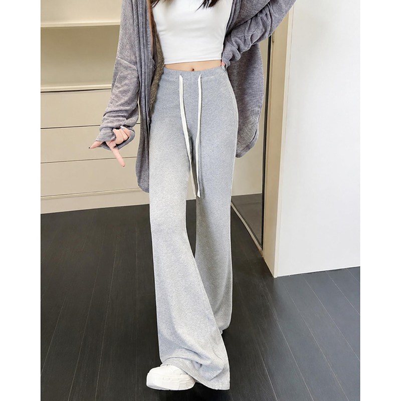 マルヤ物流サービスのフレアパンツ レディース 体型カバー ワイドパンツ 美脚 落ち感 脚長効果 イージー ゆったり カジュアル 部屋着 楽ちん ロング ボトムス 春 夏 春夏用｜アングル3