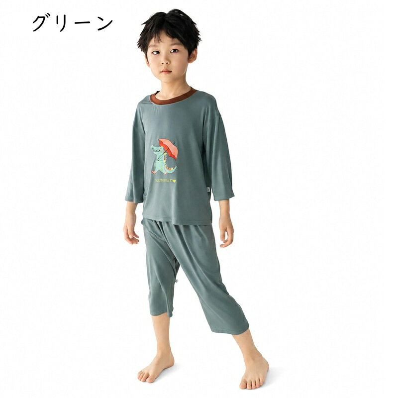 キッズ パジャマ ゆったり ルームウェア 上下セット 子供服 半袖 ハーフパンツ 薄...