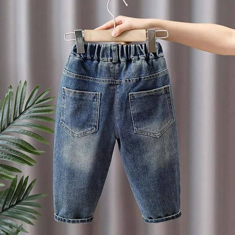 デニムパンツ キッズ ゆったり 体型カバー 子供服 ロングパンツ ズ ウエストゴム ...