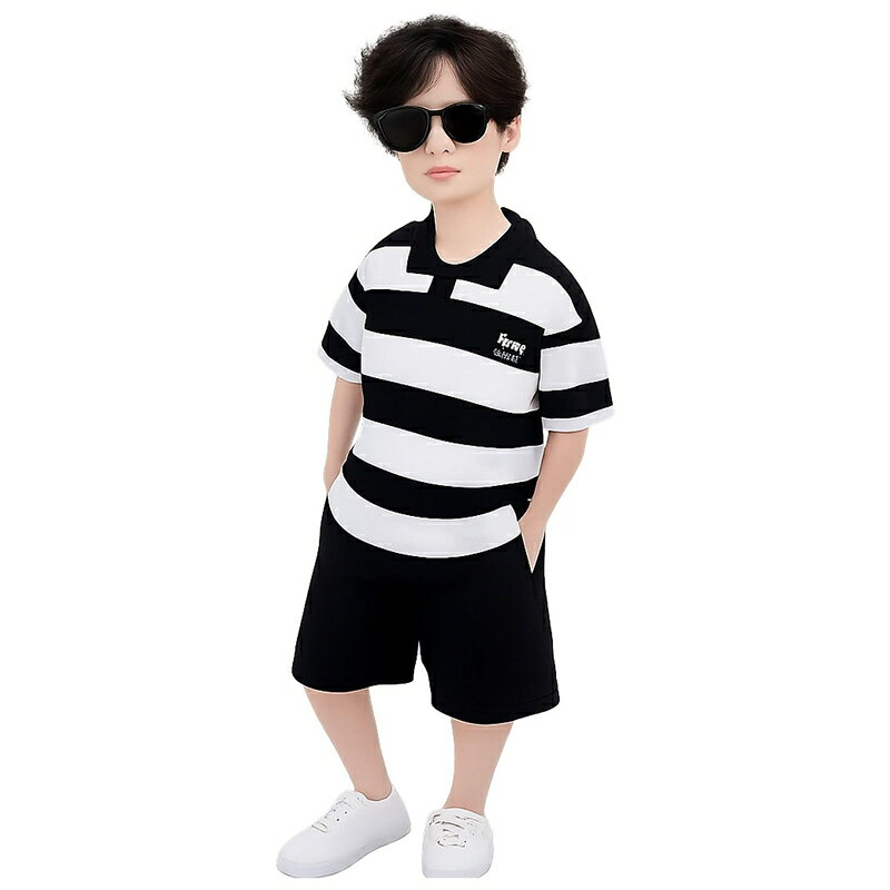 キッズ 上下セット ゆったり 男の子 ポロシャツ ハーフパンツ 2点セット ボーイズ 半袖 トップス ズボン セットアップ 子供服 男児 普段着 通学 通園 お出かけ カジュアル 夏服