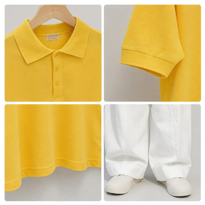 マルヤ物流サービスのキッズ ポロシャツ セットアップ 半袖 男の子 夏服 上下セット 襟付き シャツ ゆったり ロングパンツ ジュニア カジュアル 通学 通園 外遊び 普段着｜アングル3