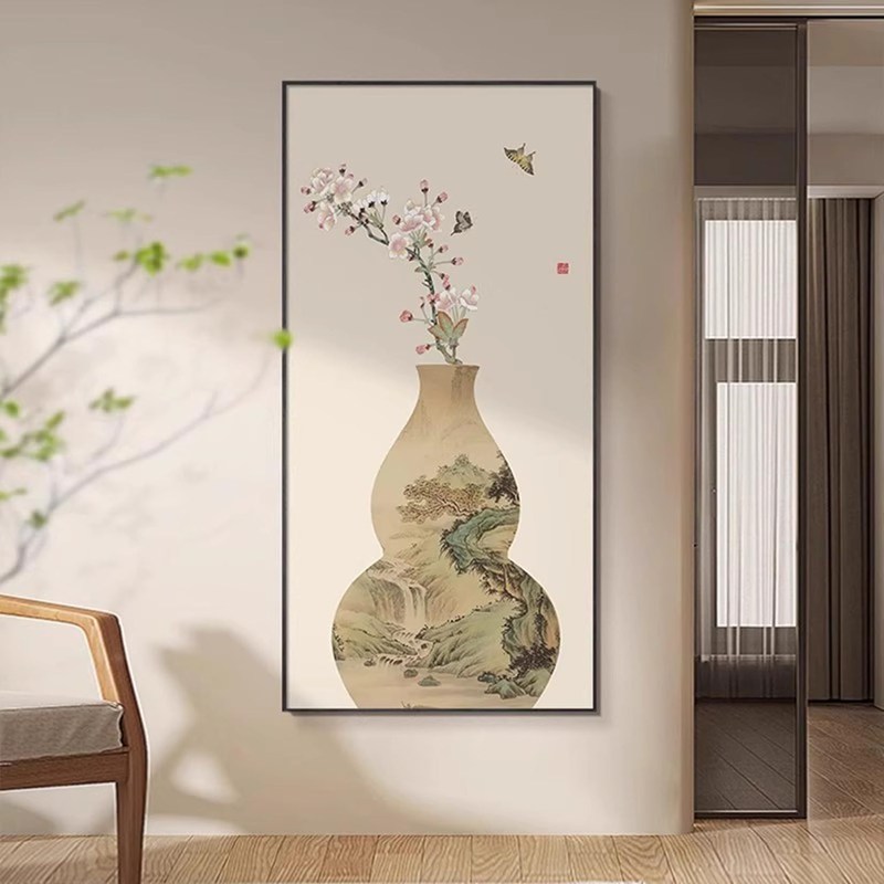 玄関 風水 40*80cm 開運 装飾画 ポスター デザイン01 壁掛け 湿気を防ぐ キャンバス インテリア絵画 贈り物 アートパネル 部屋飾り 背景絵 蓮の鯉 フレーム リビングルーム 開運画 中国