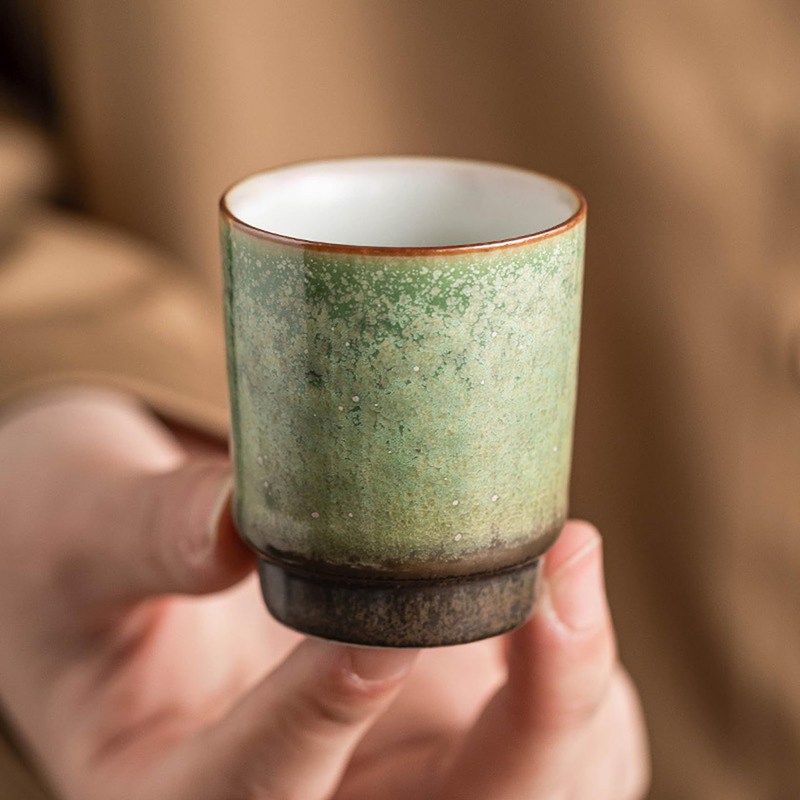 湯呑み 陶器 窯変 ぐい呑み お猪口 スタッキング 40ml 小さめ 茶器 酒器 湯飲み 煎...