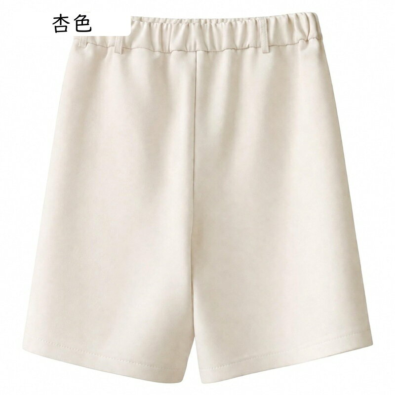 マルヤ物流サービスのショートパンツ レディース 体型カバー ハーフパンツ 5分丈 五分丈 タック入り カジュアル 短パン センタープレス風デザイン ボトムス ゆったりサイズ 大きいサイズ｜アングル3