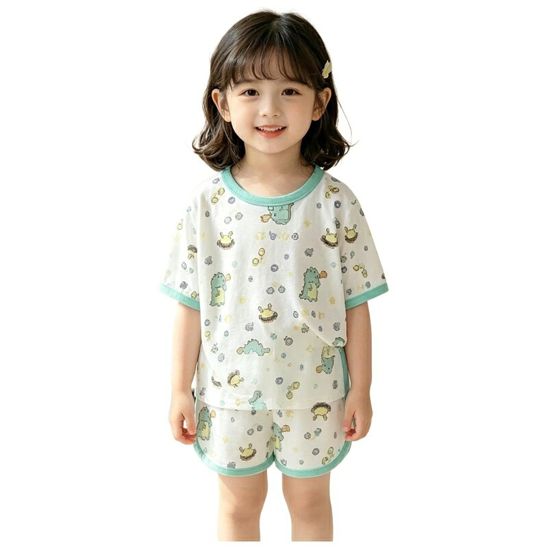 パジャマ キッズ 半袖 上下セット ルームウェア 子供服 女の子 男の子 薄手 ショー...