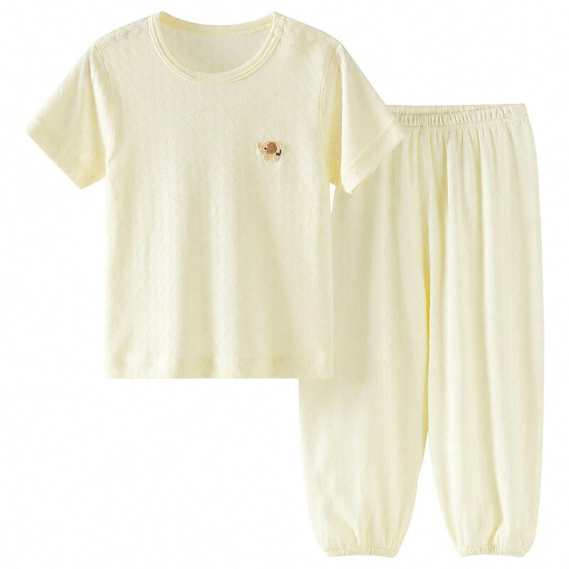 パジャマ キッズ 半袖 ルームウェア 子供服 上下セット 薄手 メッシュ素材 通気性 ...