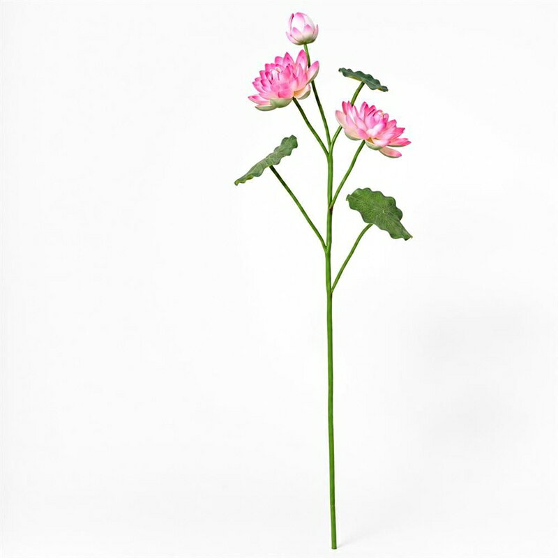 造花 蓮の花 ハス 仏花 お盆飾り お彼岸 仏壇用 仏具 茎付き 葉付き リアル アジアンインテリア 立体 6本立て 小サイズ 本物そっくり 樹脂製 水槽 水生植物 池 舞台 装飾 置物