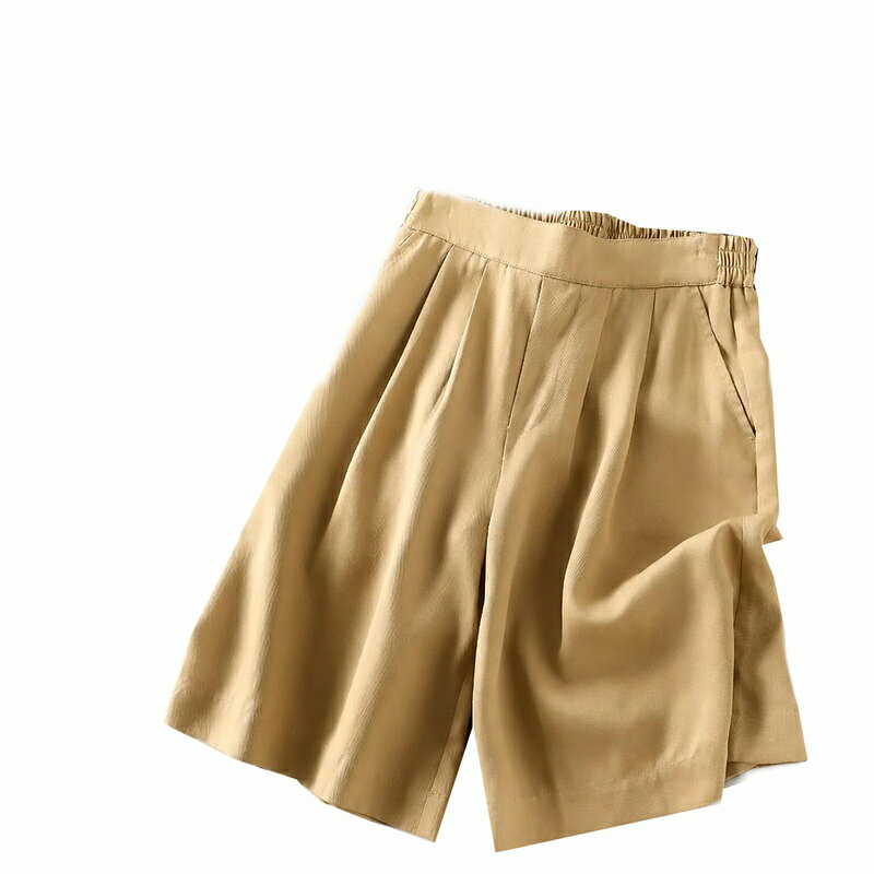 ハーフパンツ レディース 着痩せ見え ワイドパンツ ショート 半ズボン キュロット ...