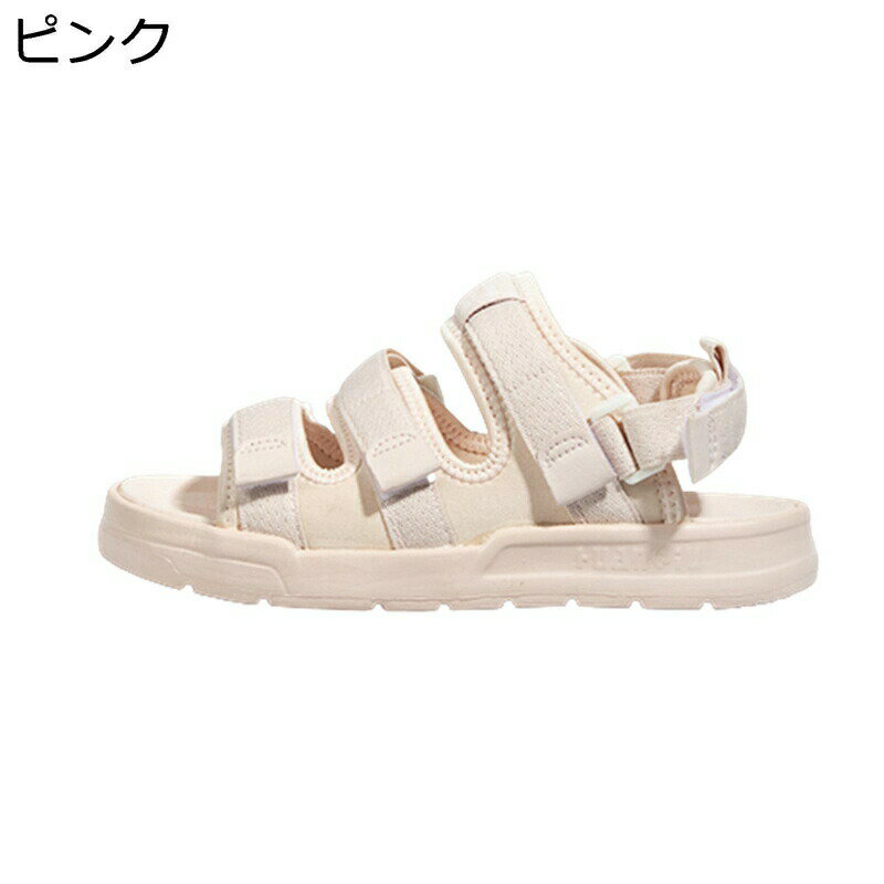 スニーカー サンダル レディース スポーツサンダル 厚底靴 3連 プラット ストラップ マジックテープ 夏サンダル 靴 春 夏 脱げ防止 耐摩耗 楽ちん 流行り オシャレ ベランダ 運動用