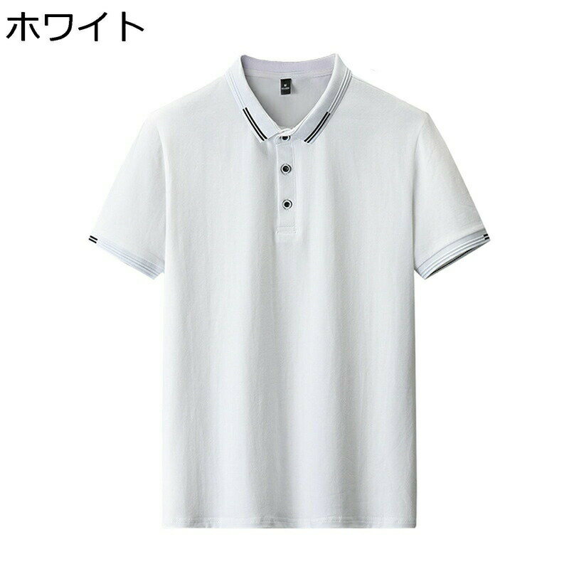 樂天商城 - メンズ ポロシャツ 夏 半袖 通勤用 ビジネス 薄手 通気性 吸汗速乾 ノーアイロン フィット おしゃれ ソリッドカラー 大きいサイズ オシャレ カジュアル