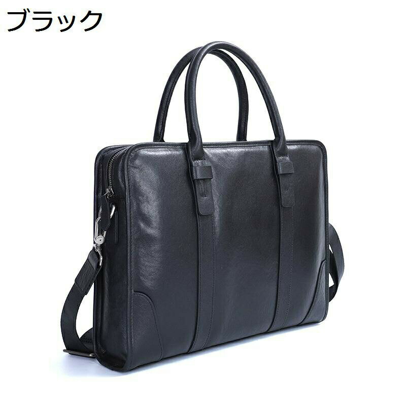 樂天商城 - ビジネスバッグ メンズ ブリーフケース 本革 牛革 レザー 14インチPC A4対応 撥水 大容量 パソコン鞄 カバン ビジネストート ショルダーバッグ 手提げバッグ 斜めがけ 男性 通勤 出張 事務用