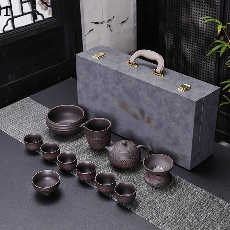 茶器 ティーセット 茶具セット 手作り セラミック 茶の入れ 携帯用茶具 旅行 茶漏れ キャリングケース付き 軽量 持ち運び便利 ヴィンテージ おしゃれ 新生活 業務用 出張用 父の日のプレゼント 来客用 緑茶