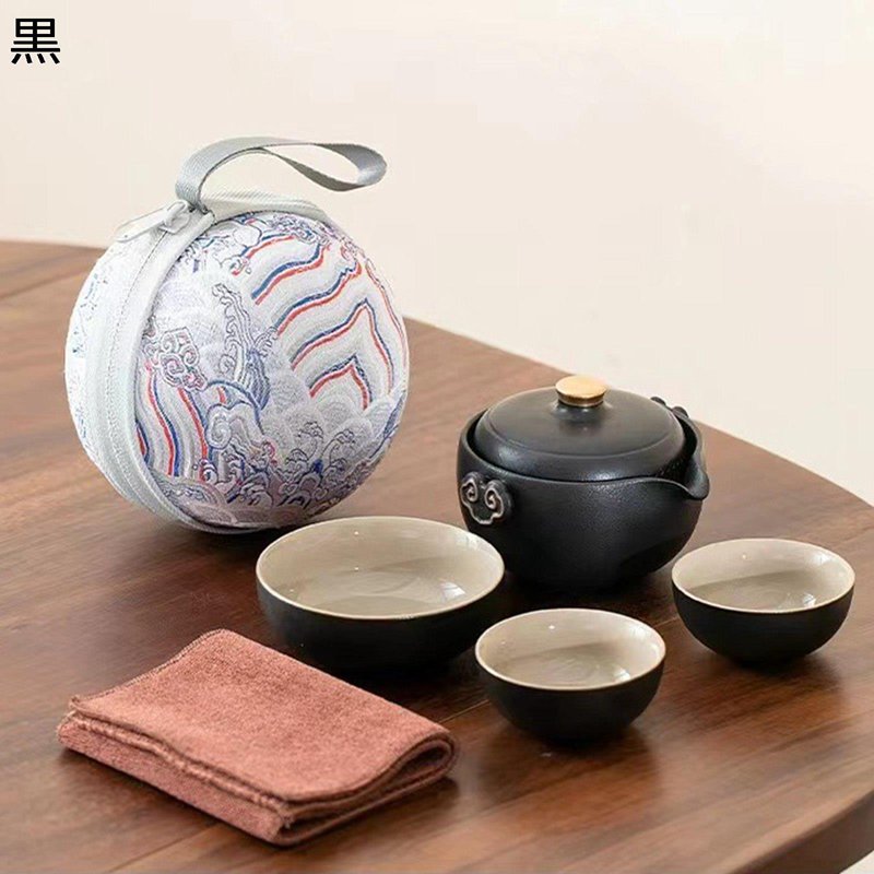 茶器セット ティーポット 旅行 急須 湯呑セット ティーセット 茶具セット 蓋つき ポータブル コンパクト ティータオル 茶器 セラミック 和風急須 持ち運び便利 超軽量 キャンプ用 緑茶 中国茶 台湾茶 トラベル