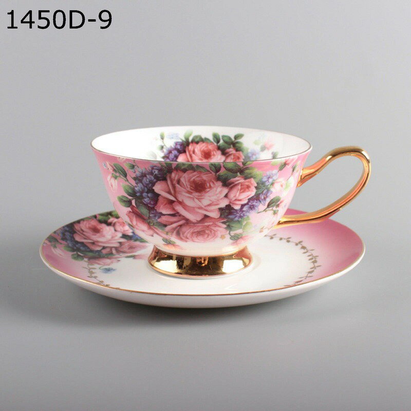 ティー カップ 花柄 1個セット 紅茶 ティーカップ ボーンチャイナ 金箔押し ソーサー付き コーヒーカップ コップ ジュースカップ 優雅さ おしゃれ 夫婦 カップル ホワイトデー 人間用 誕生日プレゼント