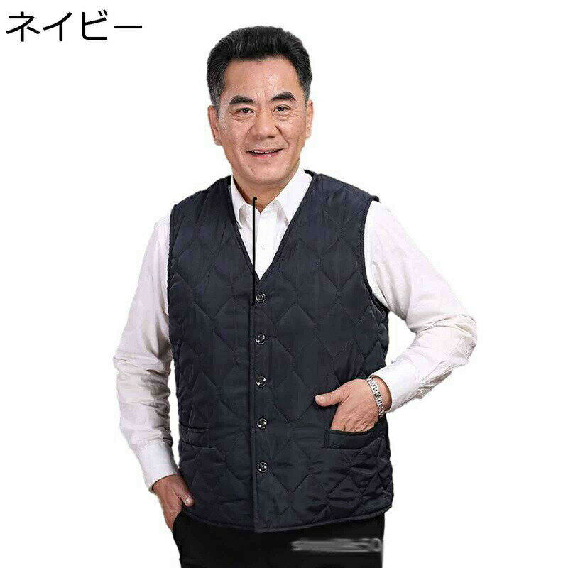 樂天商城 - ウールベスト 秋冬 メンズ レディース 裏ボアベスト ウールムートン 厚手 V首 インナー 保温 防寒 チョッキ ジレ 無袖 カジュアル アウター 中老年着 アウトドア ウオーキング 大きいサイズ