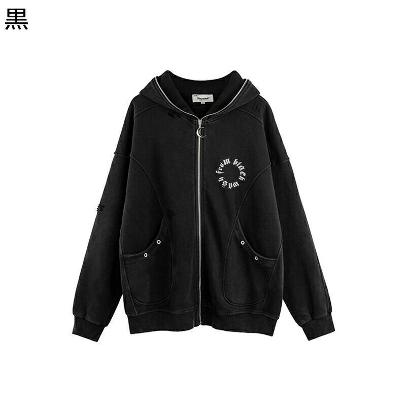 パーカー メンズ 長袖 ジップアップ 裏起毛 スウェット フルファスナー トレーナー デザイン ポケット 春秋冬服 ビンテージ ヒップホップ ビックシルエット 快適 男性用 女性用 アウトドア 日常