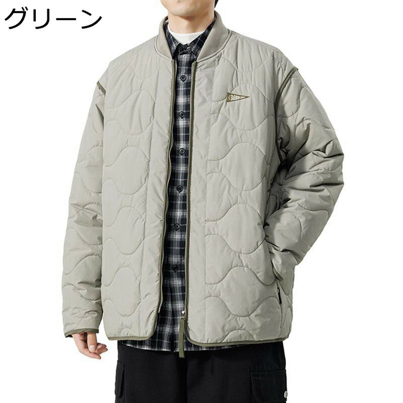 樂天商城 - 冬服 メンズ 中綿ジャケット アウター 無地 厚手 防寒着 スタジャン カジュアル 保温 綿入りブルゾン ショート丈 カジュアル ジャンパー ゆったり アウトドア ストリート 通勤 通学 おしゃれ