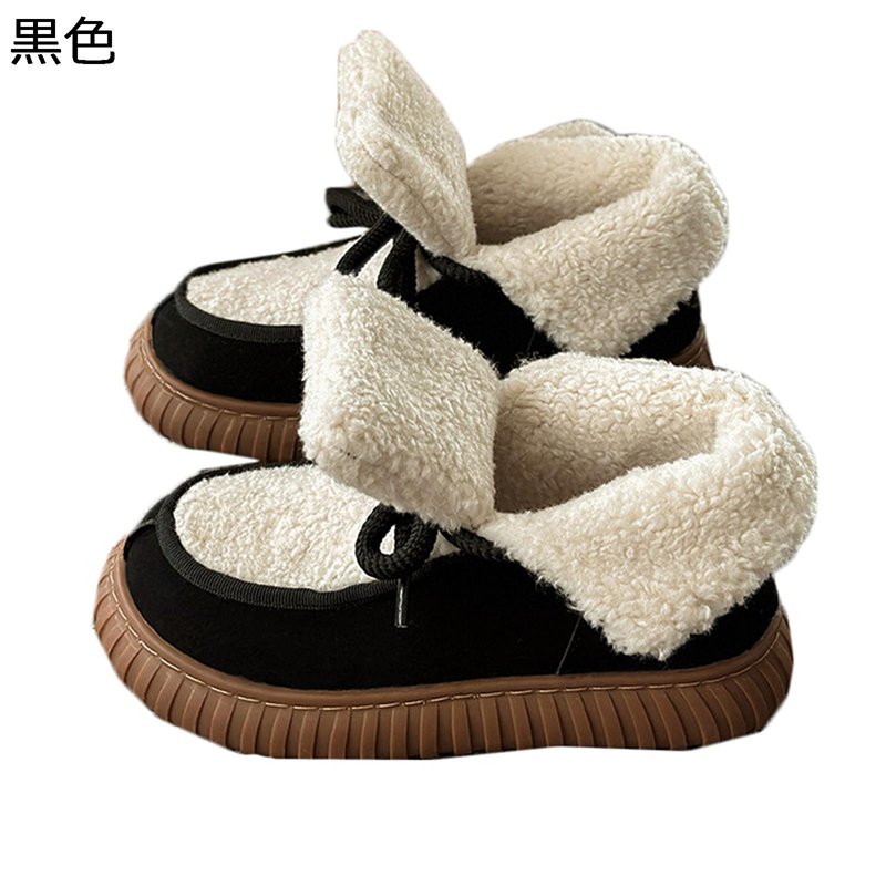 樂天商城 - 冬用 スノーブーツ ショートブーツ 厚底 レディース 裏起毛 雪靴 ハイカット レースアップ 短靴 雪対策 ハイカット 防寒 暖かい 美脚 耐磨耗 安定感 履きやすい 防滑 アウトドア キャンプ スキー 雪道
