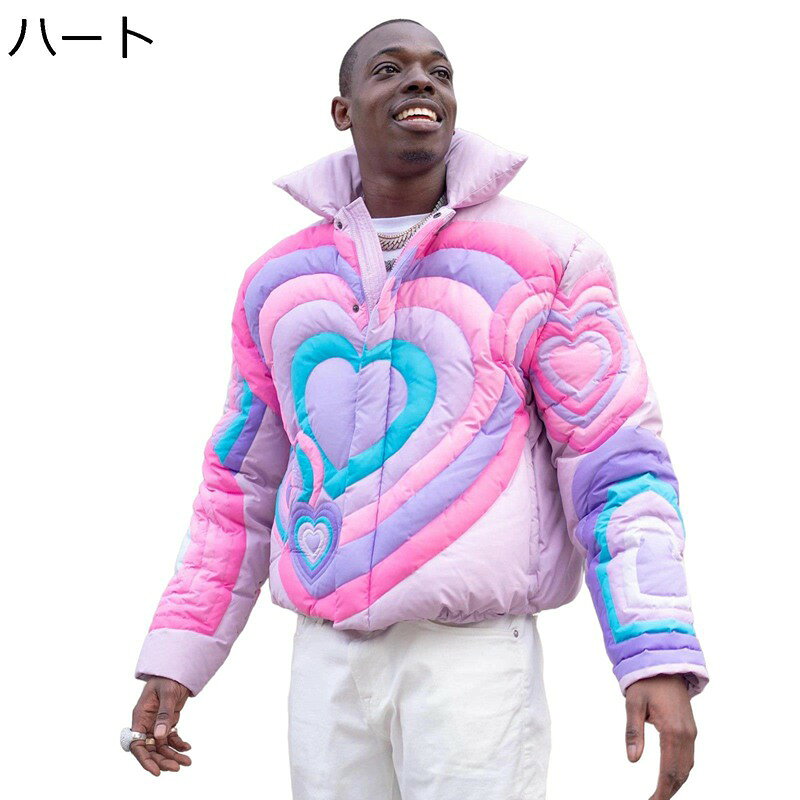 樂天商城 - ダウンコート メンズ 中綿ブルゾン モード系 B系 おしゃれ ストリートファション ヒップホップ ショット丈 中綿ジャケット ステンカラー デザイン性 おしゃれ ゆったり 男女兼用 防風 保温 軽い
