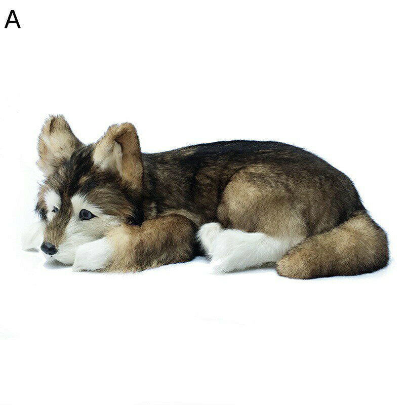 リアルドッグ 置き型 イヌぬいぐるみ 置物 寝そべり 犬おもちゃ インテリア 景品 本物そっくり モデル 撮影道具 模型 雑貨 部屋飾り 事務室 室内 生き生き 手工芸品 癒し ふわふわ