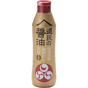 【送料無料】トモエ 道民の醤油 日高昆布 釜茹だし入り 450ml×3本