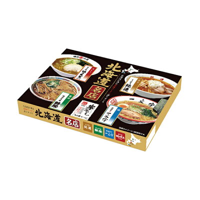 まるやすマート楽天市場店 【送料無料】菊水 北海道名店寒干し4人前(蜂屋醤油/純連みそ/一文字塩/味の大王カレー 各1人前)