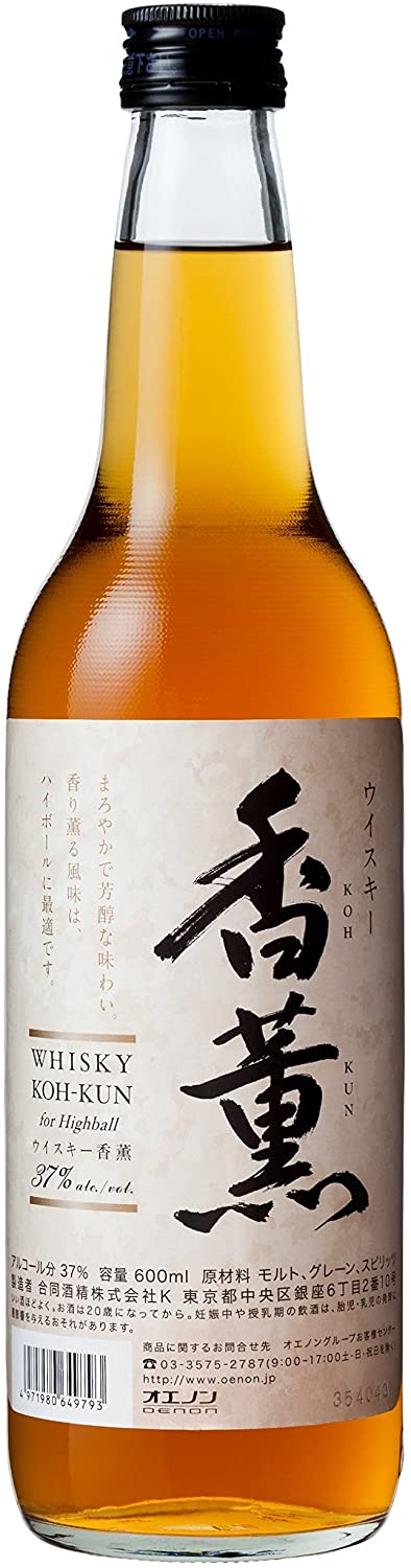 合同酒精 香薫 ウイスキー 600ml