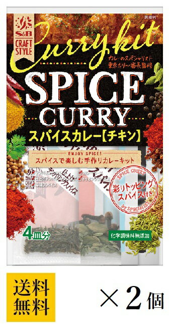 楽天まるやすマート楽天市場店【送料無料】S&B CRAFT STYLE スパイスカレー 43.6g×2個