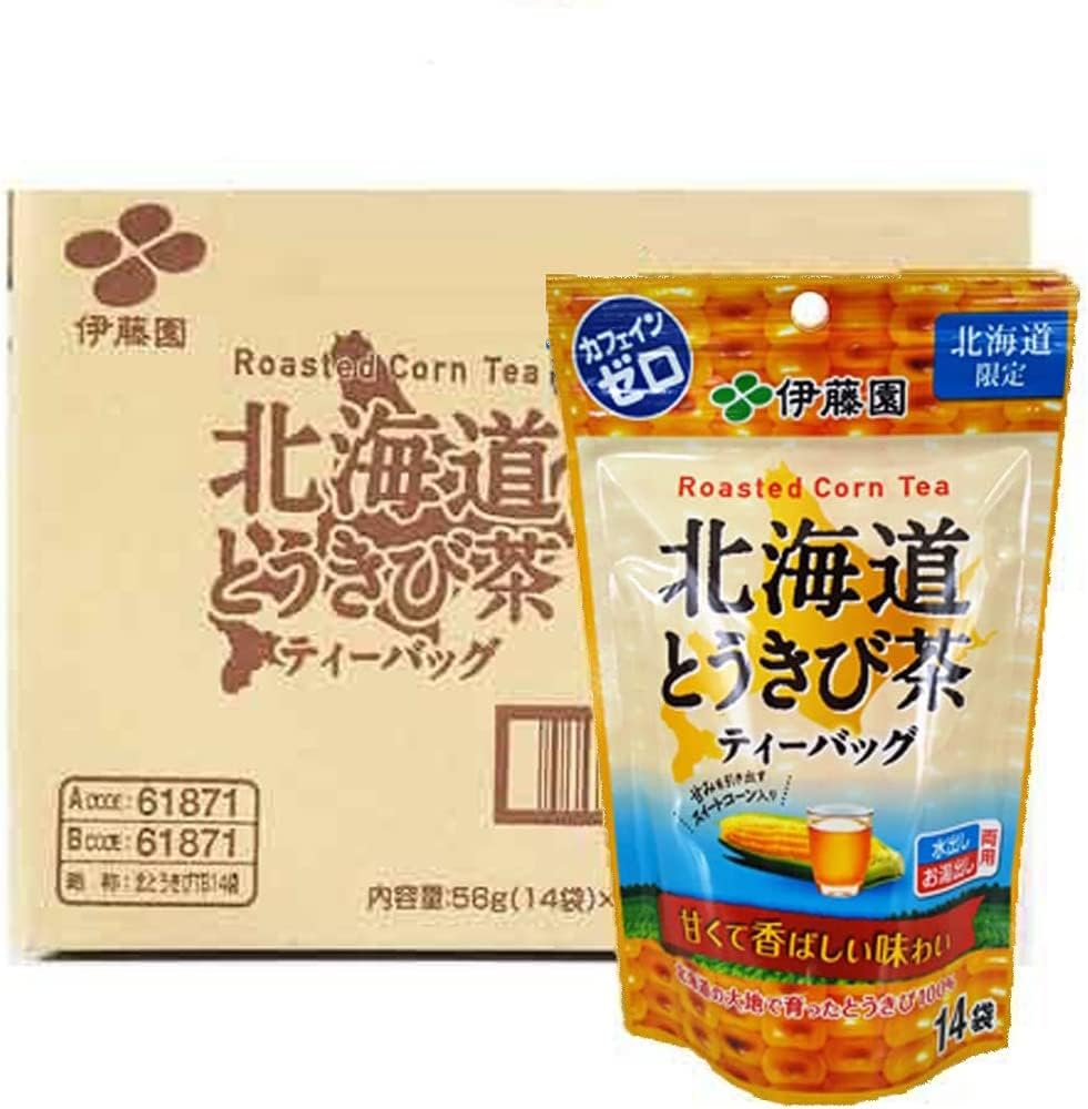 【送料無料】北海道限定 伊藤園 北海道とうきび茶ティーバッグ14袋入・10セット(1ケース)