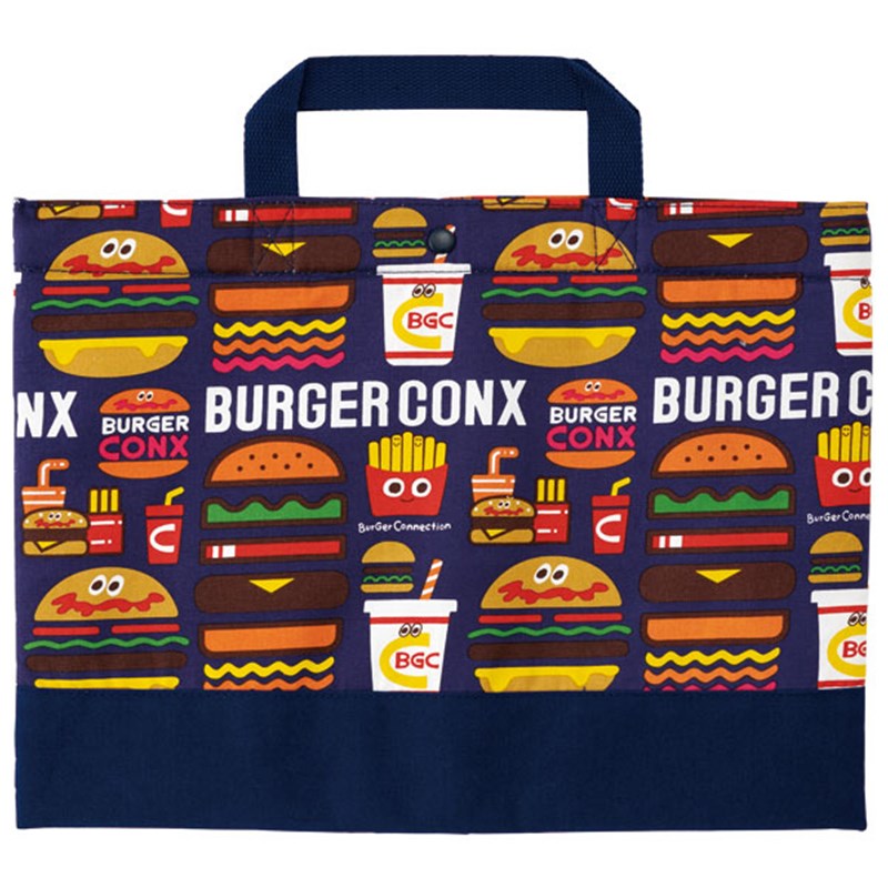 レッスンバッグ バーガーコンクス BURGER CONX おけいこバッグ 528774 KBL1【1点までメール便対応】 バッグ お出かけ 通園 通学 塾 新学期 新入学 入学準備 小学校 習い事 男の子 おしゃれ 大きめ 小学生 女の子 かわいい 可愛い 中学生